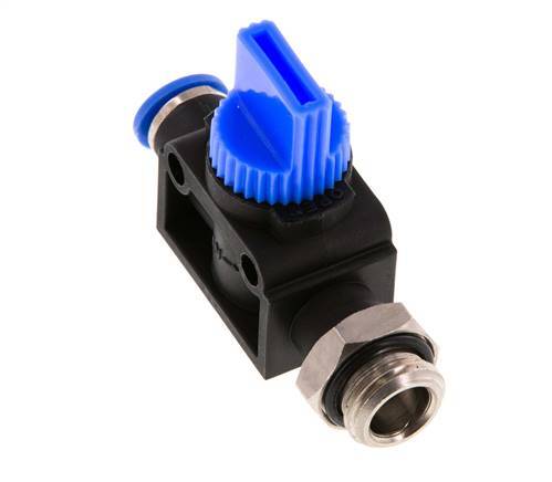 3/2-Wege-Absperr-Handventil 6 mm - G1/4'' Kunststoff/Messing Gewindeseitige Entlüftung