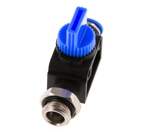 3/2-Wege-Absperr-Handventil 6 mm - G1/4'' Kunststoff/Messing Gewindeseitige Entlüftung