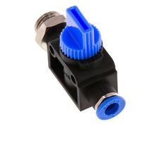 3/2-Wege-Absperr-Handventil 6 mm - G1/4'' Kunststoff/Messing Gewindeseitige Entlüftung