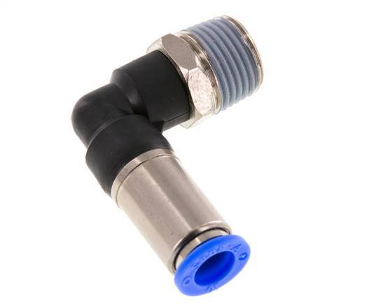 Steckverschraubung 10mm & R1/2'' männlich Selbstsicherndes Winkelstück Messing/PBT 0-10bar (0-145psi)