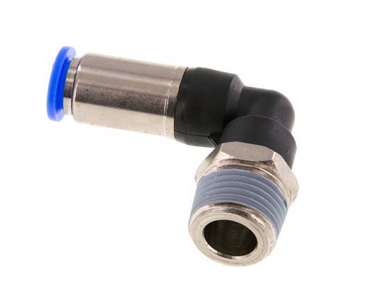 Steckverschraubung 10mm & R1/2'' männlich Selbstsicherndes Winkelstück Messing/PBT 0-10bar (0-145psi)