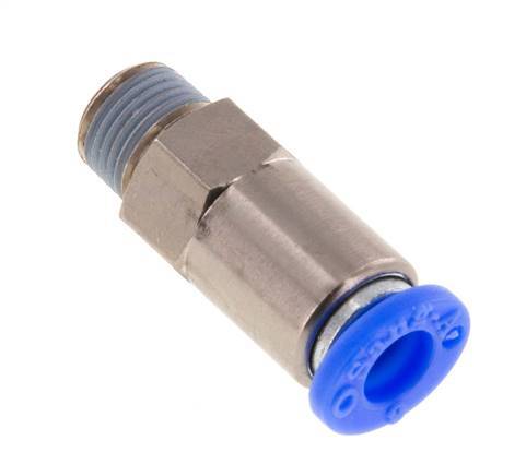 Push-In-Rückschlagventil 6mm & R1/8'' Außengewinde Messing/PBT 0,2-10bar (3-145psi) Schlauchgewinde