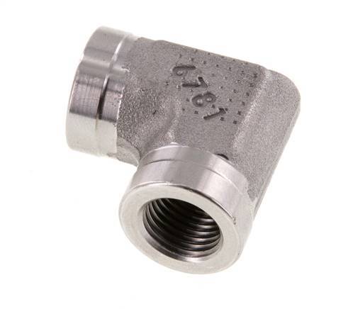 90 Grad abgewinkelte Verschraubung G1/4'' Innengewinde Hochdruck-Edelstahl 350bar (4917.5psi) Hydraulisch