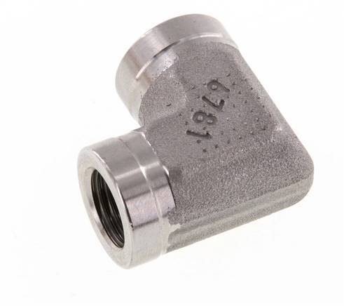 90 Grad abgewinkelte Verschraubung G1/4'' Innengewinde Hochdruck-Edelstahl 350bar (4917.5psi) Hydraulisch