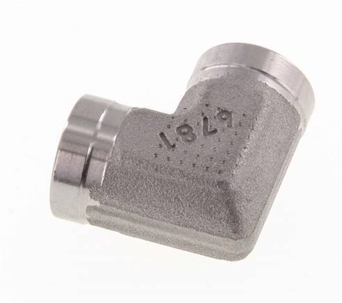 90 Grad abgewinkelte Verschraubung G1/4'' Innengewinde Hochdruck-Edelstahl 350bar (4917.5psi) Hydraulisch