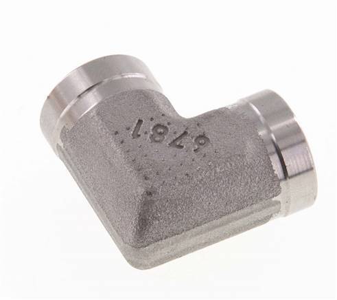 90 Grad abgewinkelte Verschraubung G1/4'' Innengewinde Hochdruck-Edelstahl 350bar (4917.5psi) Hydraulisch