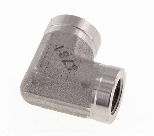 90 Grad abgewinkelte Verschraubung G1/4'' Innengewinde Hochdruck-Edelstahl 350bar (4917.5psi) Hydraulisch