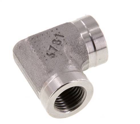 90 Grad abgewinkelte Verschraubung G1/4'' Innengewinde Hochdruck-Edelstahl 350bar (4917.5psi) Hydraulisch