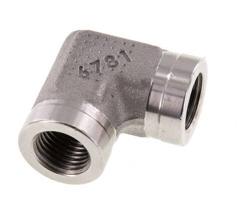 90 Grad abgewinkelte Verschraubung G1/4'' Innengewinde Hochdruck-Edelstahl 350bar (4917.5psi) Hydraulisch