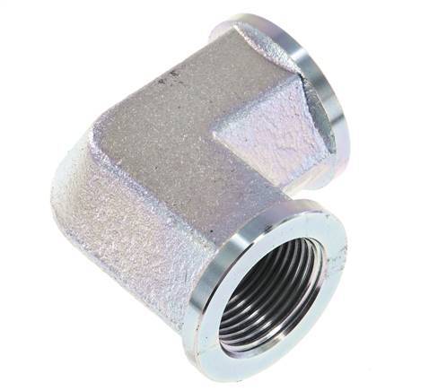 90 Grad abgewinkelte Verschraubung G1'' Innengewinde Hochdruckstahl 160bar (2248.0psi) Hydraulik
