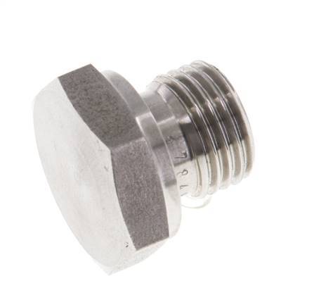 Stopfen G1/4'' Edelstahl mit Außensechskant 60° Konus 575bar (8078.75psi) Hydraulisch