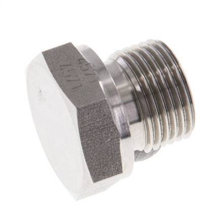 Stopfen G3/8'' Edelstahl mit Außensechskant 60° Konus 425bar (5971.25psi) Hydraulisch