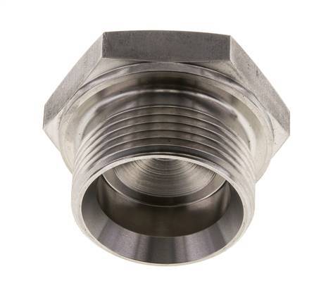 Stecker G1 1/4'' Edelstahl mit Außensechskant 60° Konus 150bar (2107.5psi) Hydraulisch