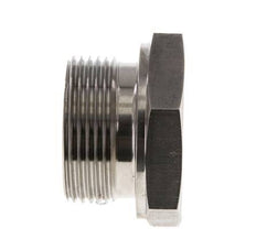 Stecker G1 1/4'' Edelstahl mit Außensechskant 60° Konus 150bar (2107.5psi) Hydraulisch