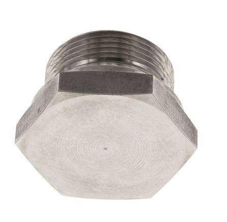 Stecker G1 1/4'' Edelstahl mit Außensechskant 60° Konus 150bar (2107.5psi) Hydraulisch