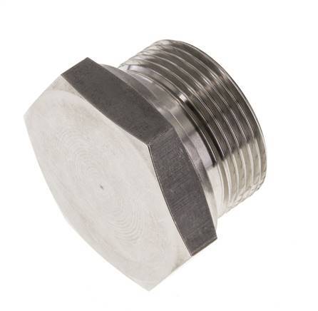 Stecker G1 1/4'' Edelstahl mit Außensechskant 60° Konus 150bar (2107.5psi) Hydraulisch