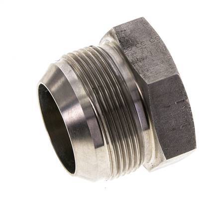 JIC-Stecker UN 1-7/8''-12 Edelstahl 100bar (1405.0psi)