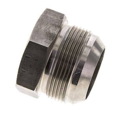 JIC-Stecker UN 1-7/8''-12 Edelstahl 100bar (1405.0psi)