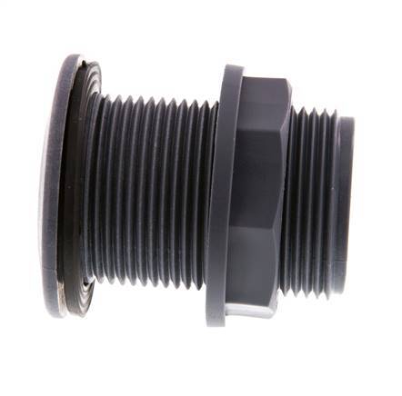 Verschraubung für Entleerungshähne G1 1/4'' DN13 Bulkhead Polypropylen (pp) EPDM 10bar (140.5psi) FDA