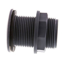 Verschraubung für Entleerungshähne G1 1/4'' DN13 Bulkhead Polypropylen (pp) EPDM 10bar (140.5psi) FDA