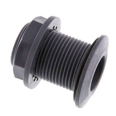 Verschraubung für Entleerungshähne G1'' DN24 Bulkhead Polypropylen (pp) EPDM 10bar (140.5psi) FDA