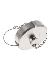 Hutmutter Rd78 X 1/6'' DN 50 Edelstahl 1.4301 NBR DIN 11851 FDA 21 mit Kette