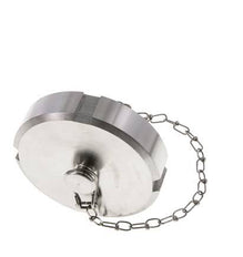Hutmutter Rd78 X 1/6'' DN 50 Edelstahl 1.4301 NBR DIN 11851 FDA 21 mit Kette