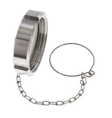 Hutmutter Rd78 X 1/6'' DN 50 Edelstahl 1.4301 NBR DIN 11851 FDA 21 mit Kette