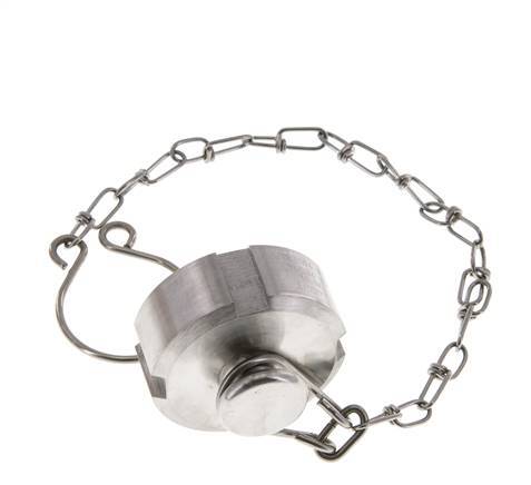 Hutmutter Rd34 X 1/8'' DN 15 Edelstahl 1.4404 NBR DIN 11851 FDA 21 mit Kette