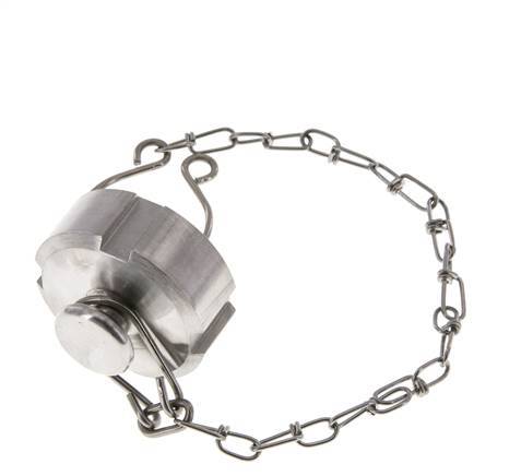 Hutmutter Rd34 X 1/8'' DN 15 Edelstahl 1.4404 NBR DIN 11851 FDA 21 mit Kette