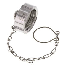 Hutmutter Rd44 X 1/6'' DN 20 Edelstahl 1.4404 NBR DIN 11851 FDA 21 mit Kette