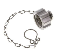 Hutmutter Rd28 X 1/8'' DN 10 Edelstahl 1.4301 NBR DIN 11851 FDA 21 mit Kette