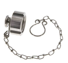 Hutmutter Rd28 X 1/8'' DN 10 Edelstahl 1.4301 NBR DIN 11851 FDA 21 mit Kette