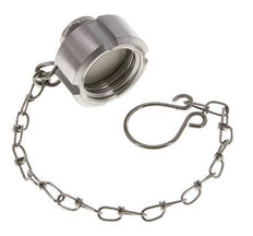 Hutmutter Rd28 X 1/8'' DN 10 Edelstahl 1.4301 NBR DIN 11851 FDA 21 mit Kette