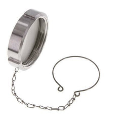 Hutmutter Rd78 X 1/6'' DN 50 Edelstahl 1.4404 NBR DIN 11851 FDA 21 mit Kette