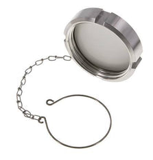 Hutmutter Rd78 X 1/6'' DN 50 Edelstahl 1.4404 NBR DIN 11851 FDA 21 mit Kette