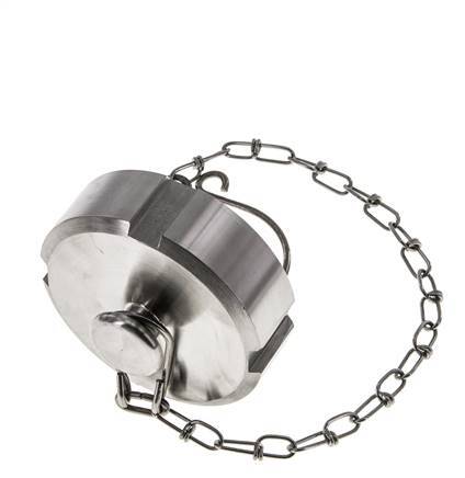 Hutmutter Rd52 X 1/6'' DN 25 Edelstahl 1.4301 NBR DIN 11851 FDA 21 mit Kette