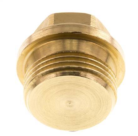 Stecker G1'' Messing mit Manschette und Außensechskant 16bar (224,8psi)