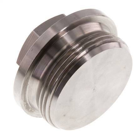 Stopfen G1 1/2'' Edelstahl mit Manschette und Außensechskant 40bar (562.0psi)