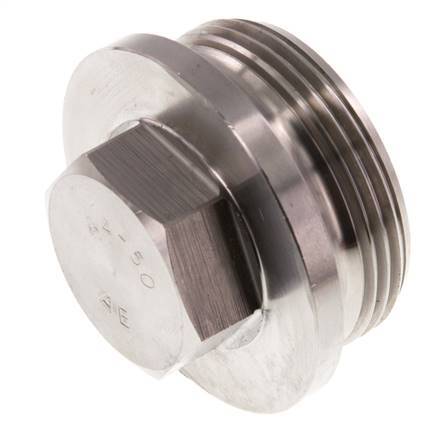 Stopfen G1 1/2'' Edelstahl mit Manschette und Außensechskant 40bar (562.0psi)