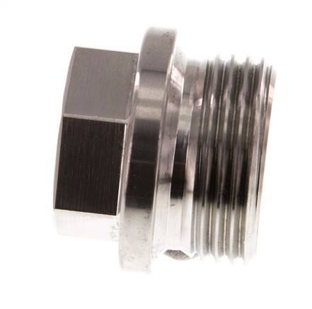 Stopfen G1'' aus Edelstahl mit Manschette und Außensechskant 40bar (562.0psi)