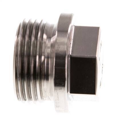 Stopfen G1'' aus Edelstahl mit Manschette und Außensechskant 40bar (562.0psi)