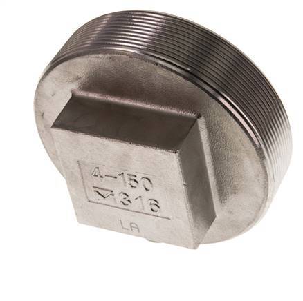 Stopfen R4'' aus Edelstahl mit Außenvierkant 16bar (224.8psi)