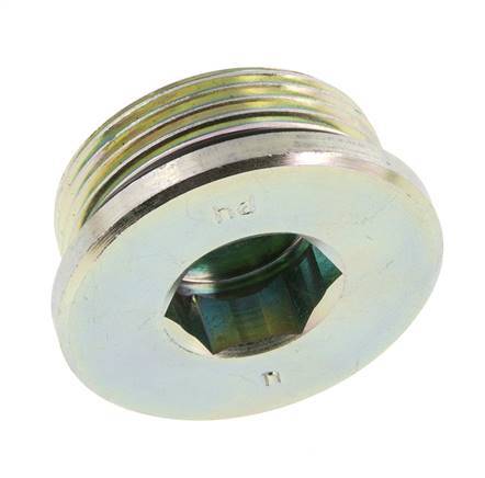 Stopfen UN 1-5/8''-12 Stahl NBR mit Innensechskant 250bar (3512.5psi)