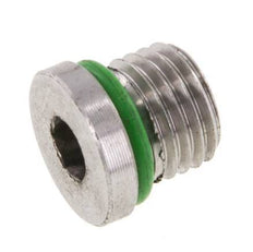 Stopfen UNF 7/16''-20 Edelstahl FKM mit Innensechskant 630bar (8851,5psi)