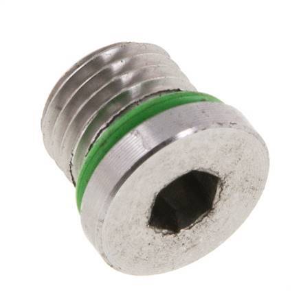 Stopfen UNF 7/16''-20 Edelstahl FKM mit Innensechskant 630bar (8851,5psi)