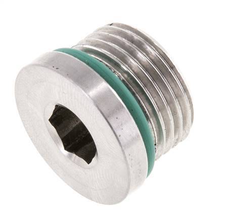 Stopfen UNF 3/4INCH-16 Edelstahl FKM mit Innensechskant 630bar (8851.5psi)