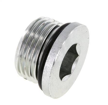 Stopfen UN 1-1/16''-12 Stahl NBR mit Innensechskant 400bar (5620.0psi)