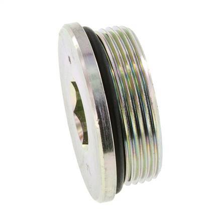 Stopfen UN 1-7/8''-12 Stahl NBR mit Innensechskant 250bar (3512.5psi)