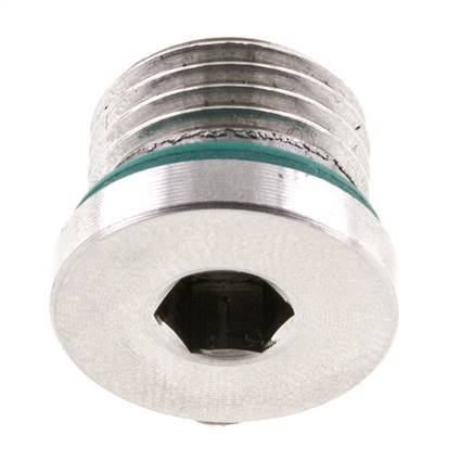 Stopfen UNF 9/16INCH-18 Edelstahl FKM mit Innensechskant 630bar (8851.5psi)